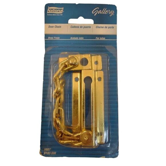 National Hardware Door Chain Brass N183-590 V807 - Picture 11 of 11